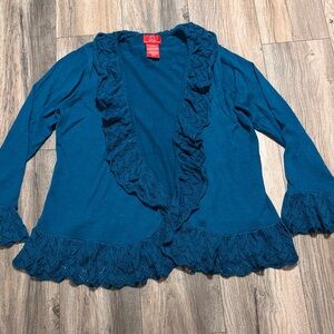 Oscar de la Renta Teal Knit Sweater